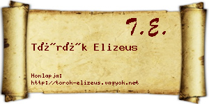 Török Elizeus névjegykártya