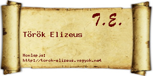 Török Elizeus névjegykártya